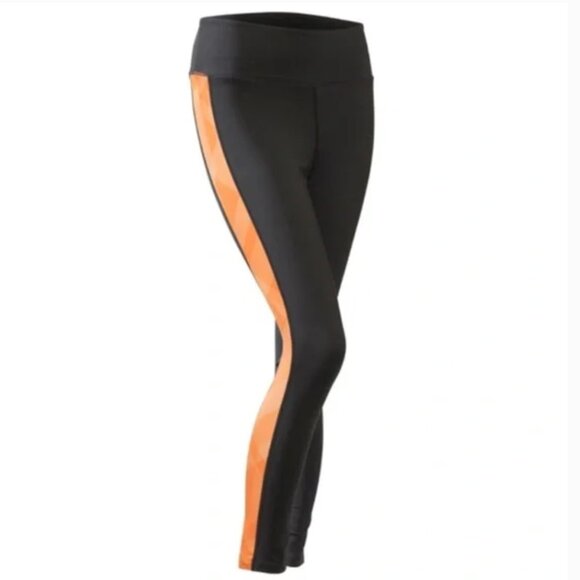 Orangetheory High Rise Leggings Gray Contrast Orange Size M - Picture 1 of 13